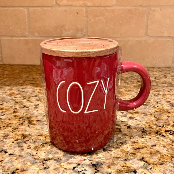 Rae Dunn Other - Rae Dunn COZY Fall Cellar Mug with Wooden Lid